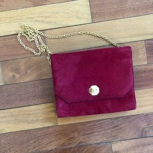 Bally —bright red chain purse